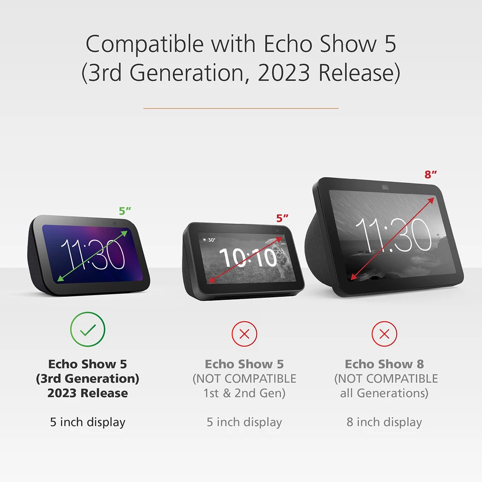 Echo show 5,3世代用のバッテリーベース,充電式,大容量,ポータブル