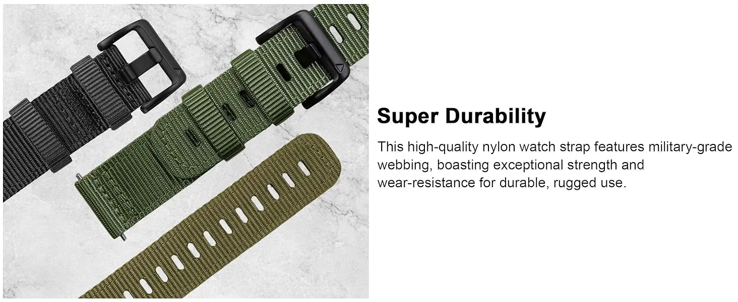 22 mm 26 mm robustes Nylon für Garmin Instinct 2/2X/3/E Uhrenarmband 45/50 mm Armband für Instinct Solar/Esports Tactical Band – Detail 3