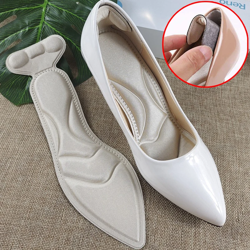 2pcs Insole Pad Inserts Heel Post Back Breathable Anti-slip for High Heel Shoe Insert Protector Shoes Insoles Memory Foam Insole