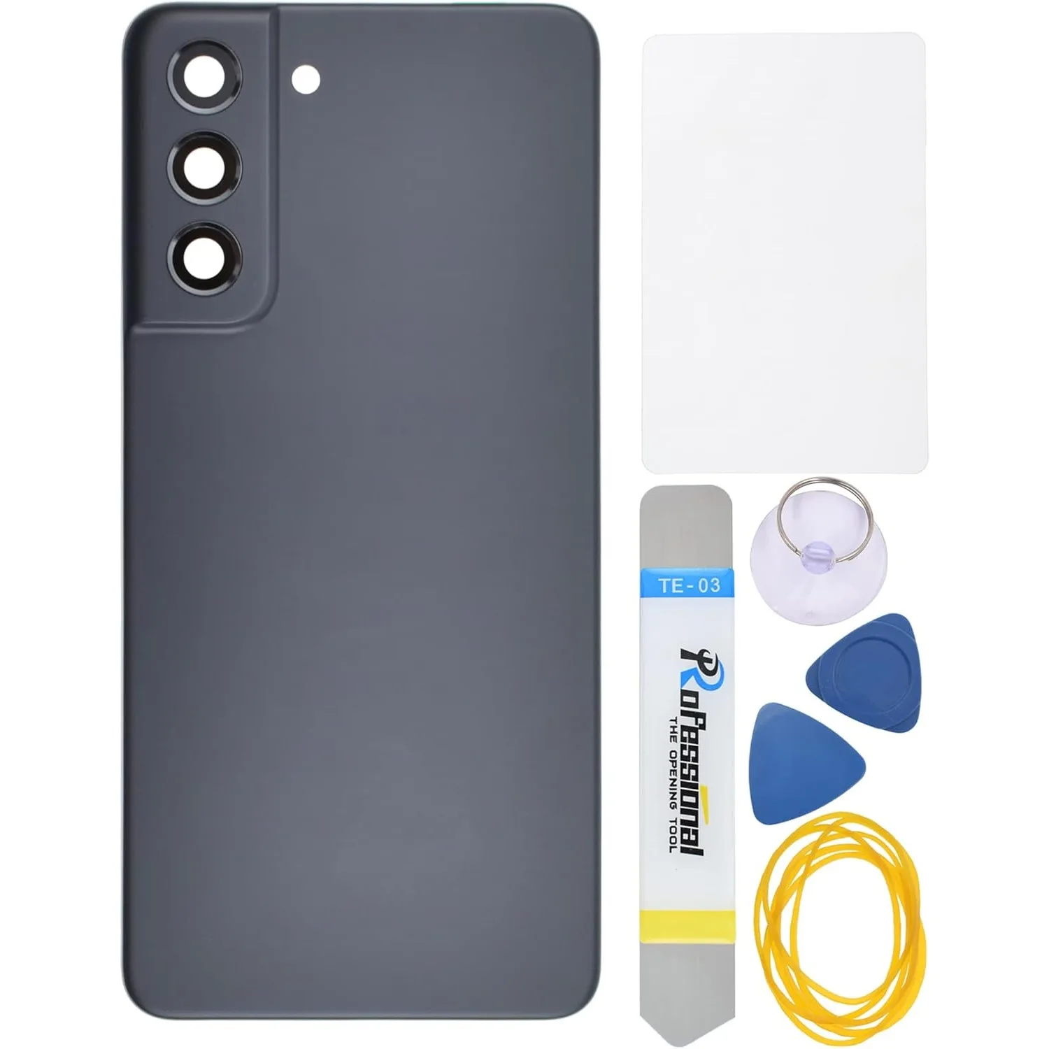 

S21 FE 5G Graphite Back Panel—Camera Frame, Glass, Pre-Adhesive & Tool Kit