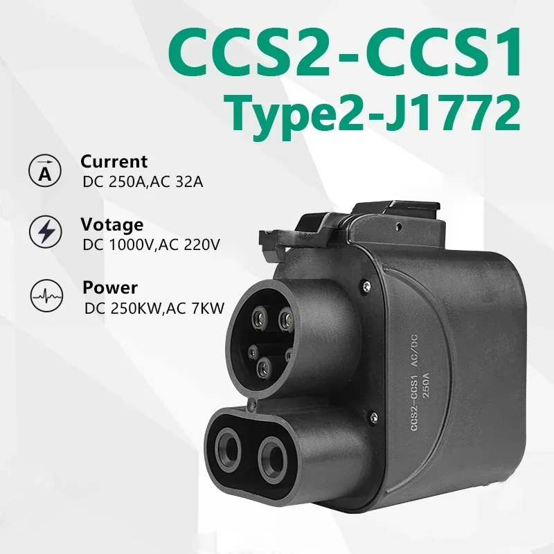 CCS2 to CCS1 Adapter From CCS2 Charger to CCS1 EV CCS2 to CCS1 Electric Vehicle Charger DC Fast Ev Charging Adapter