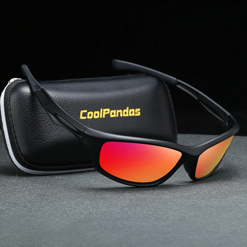 CoolPandas TR90 Frame Motorcycle Sunglasses Men Polarized Cycling Glasses Women Outdoor Whindproof Goggles UV400 lunettes soleil