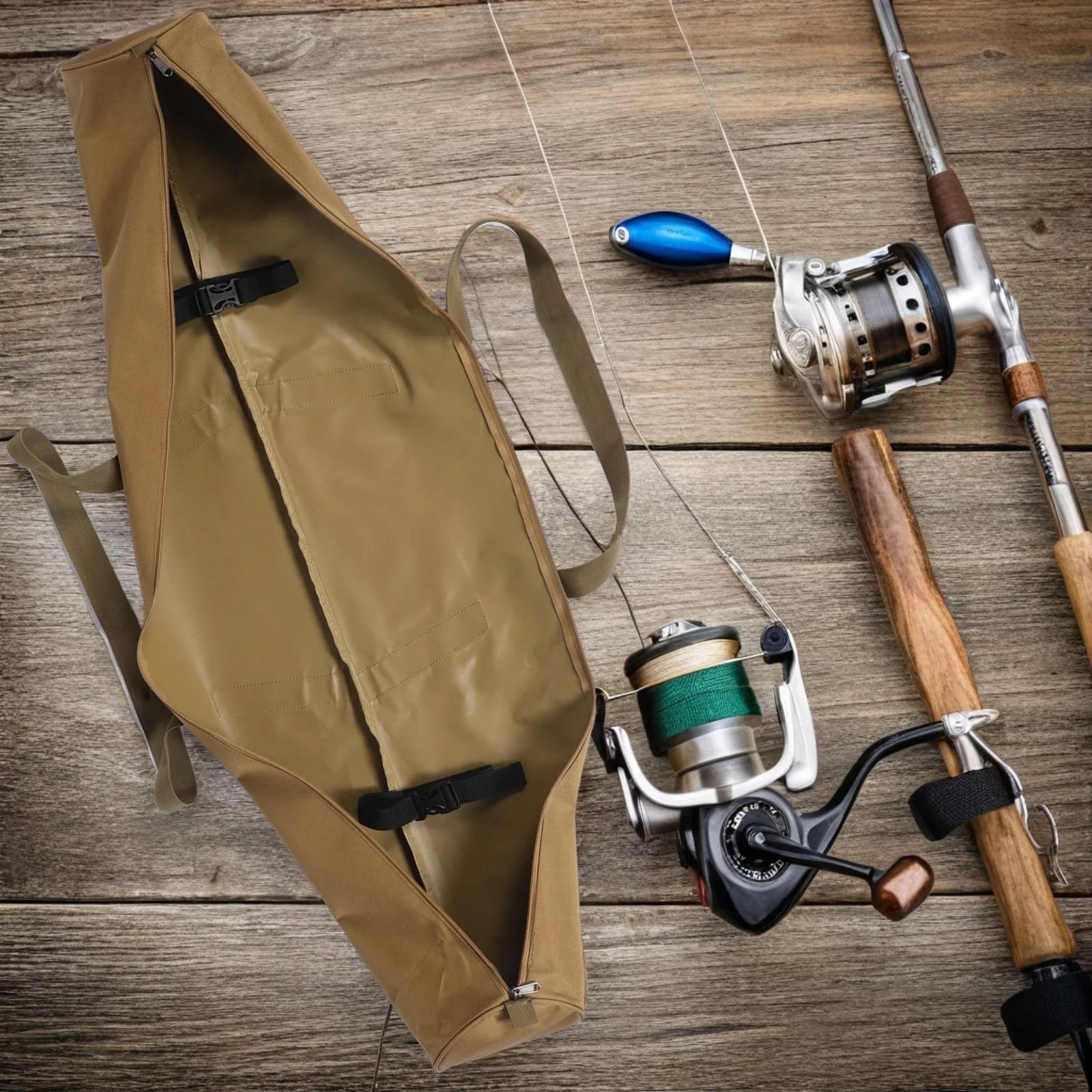 

Outdoor Camping Tent Poles Canopy Rods Oxford Cylinder Bag Lightweight Durable Storage Foldable Compatible Fishing Gear
