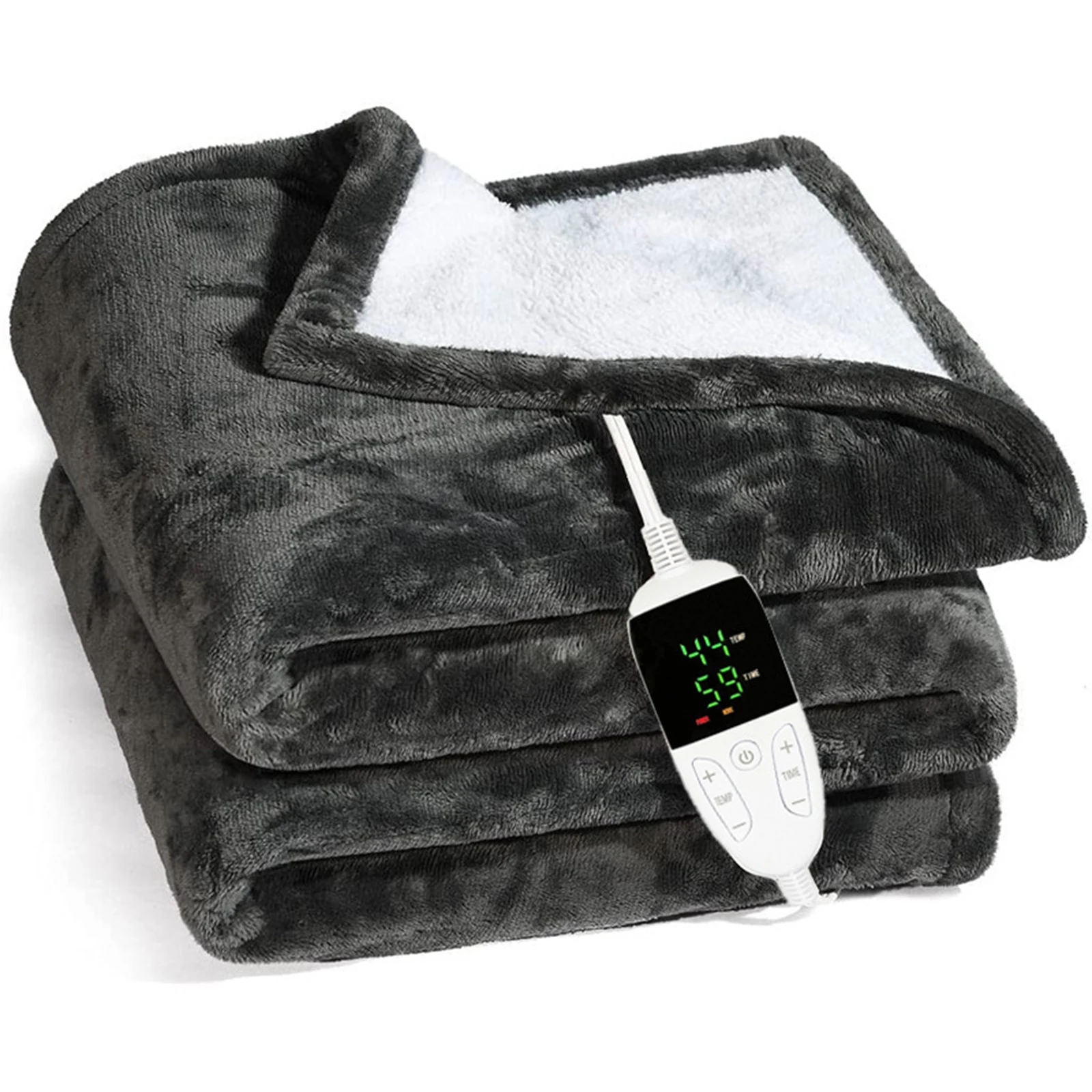 Electric Heating Pad Warmers for Men Women Pain Relief Cramps Menstrual with 6 Heat Levels 4 Timer Setting 130*150mm Gray 1