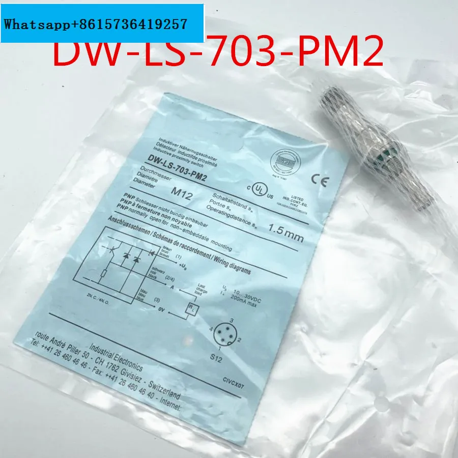 

DW-LS-703-PM2 M12 New Contrinex High Pressure Resistance Switch Sensor