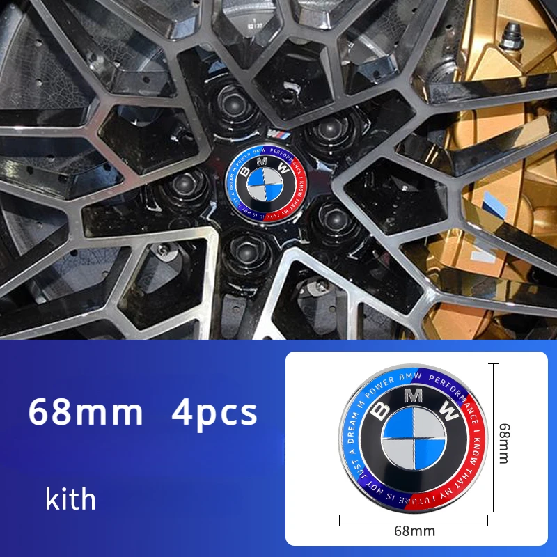 Tapas de cubo de rueda para BMW, 4 piezas, 56mm, 68mm, emblema para BMW Serie 3, serie 5, E60, E90, F10, F30, E46, E39, X5, E53, E70, E38, Z4