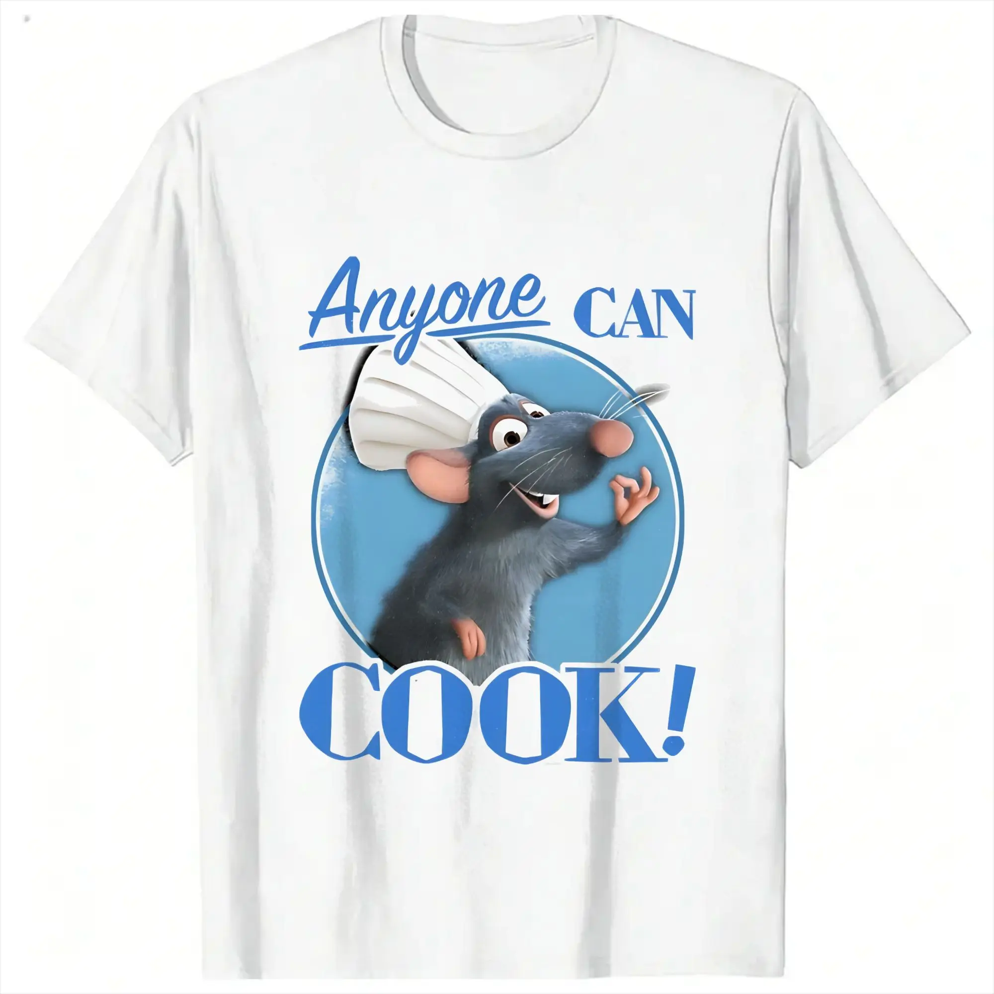 Ratatouille T Shirt Summer  Vintage T Shirts Pure Cotton Hipster Tee Shirt For Mens Short-Sleeve Pattern Tees