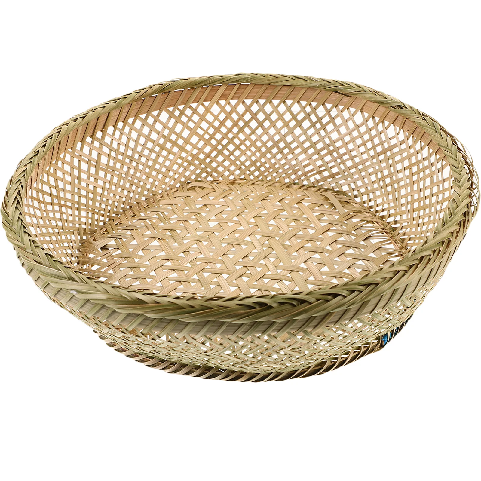 

1Pcs Bamboo Woven Egg Basket Olive Green Exquisite Rural Style Weaving Craft Beautiful and Practical for Home