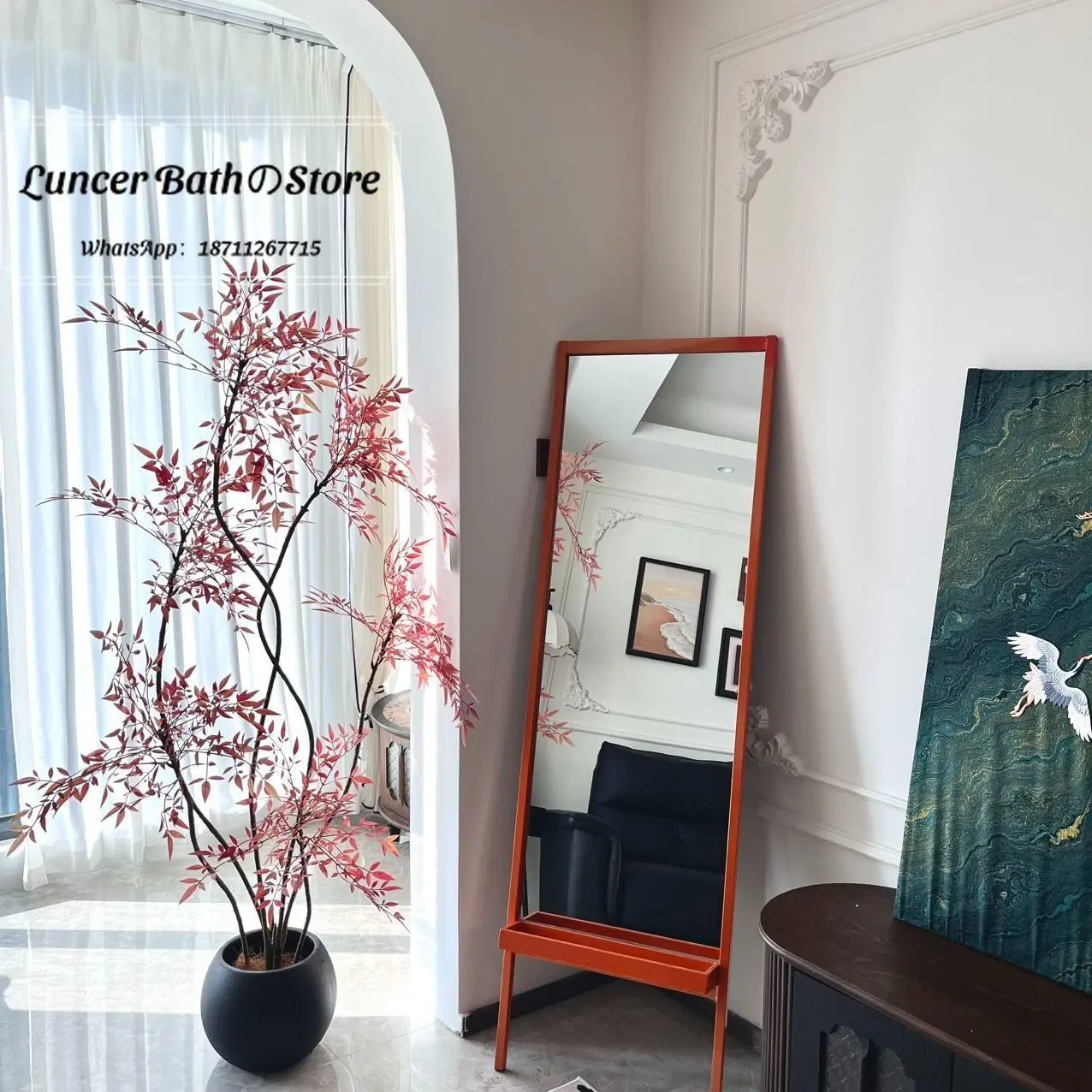 Viral Lean to Wall Full Length Mirror, Floor Standing Dressing Mirror for Bedroom, High End Ins Style Home Fitting Mirror