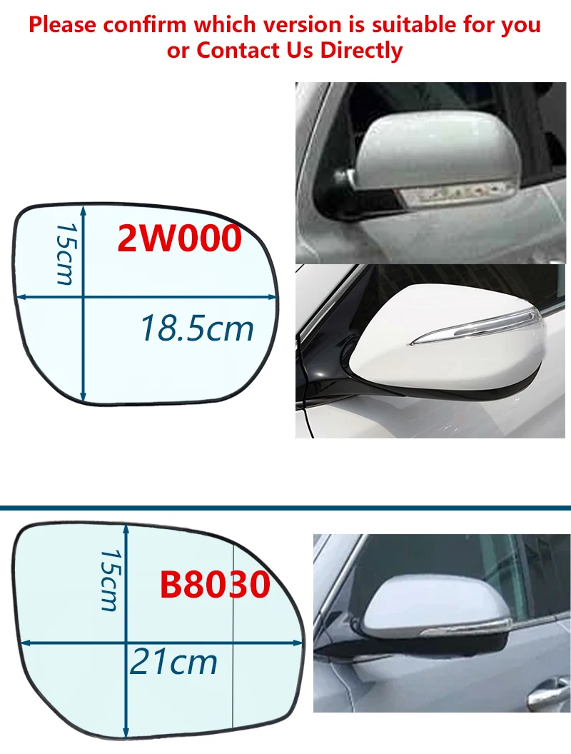 For Hyundai Santafe 2012 2013 2014 2015 2016 2017 2018 Rearview Mirror Glass/ 2W000 B8030/Wing Mirror Lens/Car accessories