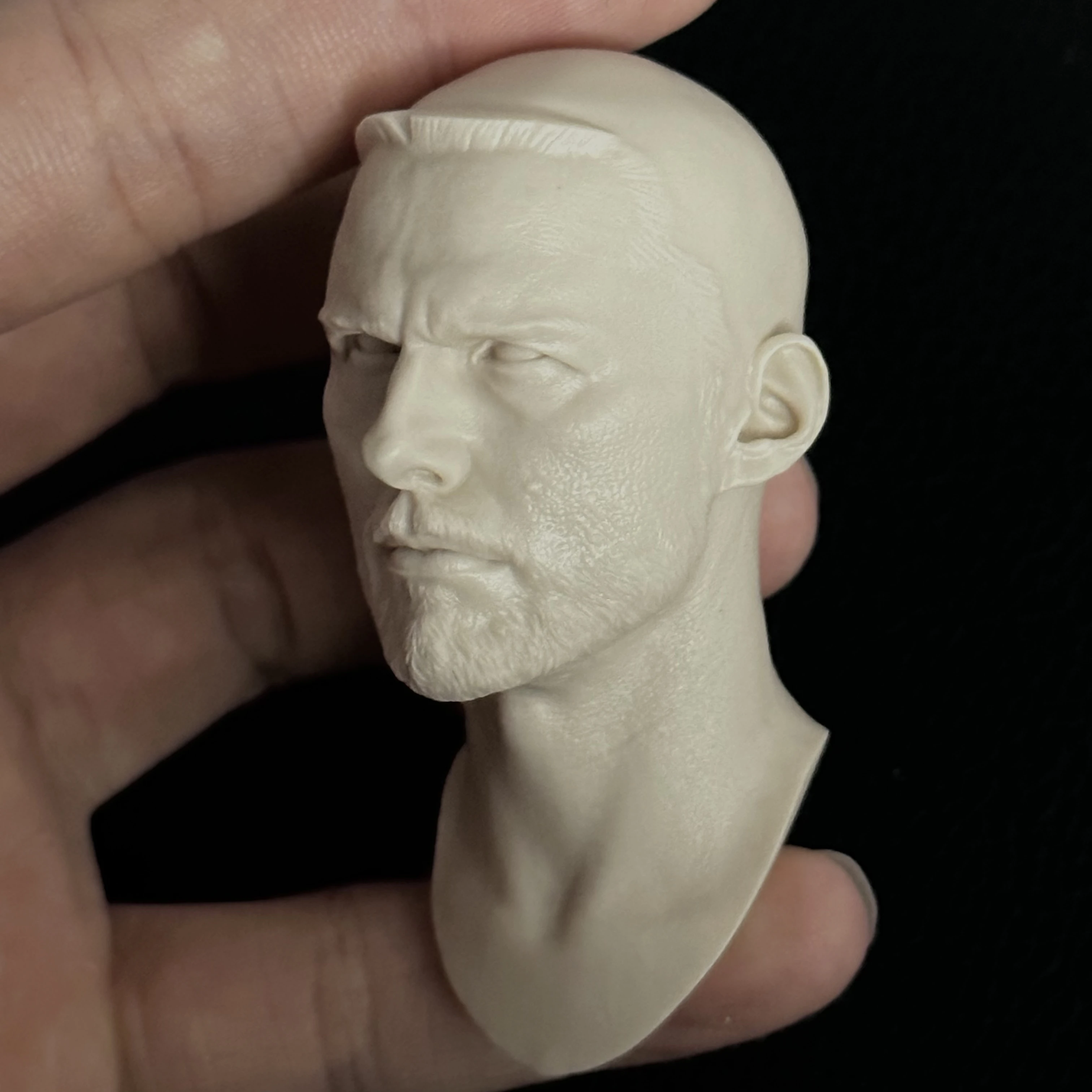 1/6 Unpainted Tom Cruise Warrior  Male Head Carving Sculpt  1/6 Soldier Model For 12'' Action Figure  Actor Star Long Neck