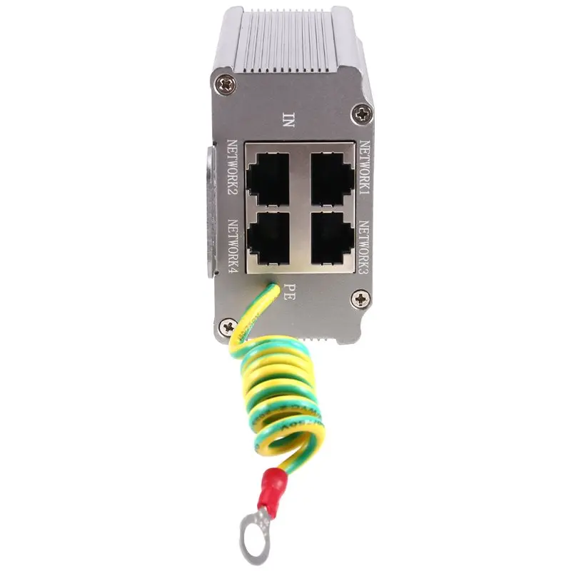 المهنية POE إشارة صواعق البرق كابل الشبكة صواعق الصواعق RJ45 كاميرا الرعد متعدد المنافذ رصد عرام Prot #1