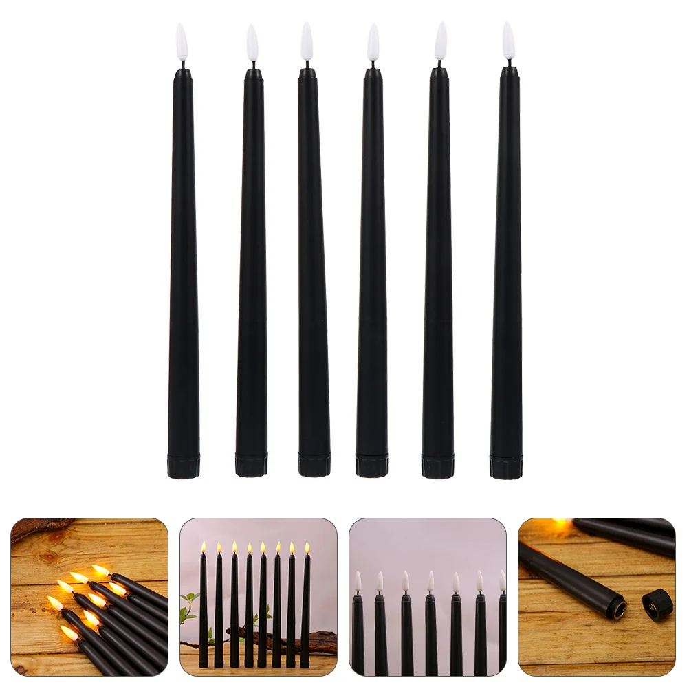 6 Pcs Long Stick Lights for Halloween Electronic Lamp LED Lanterns Wedding Decor Decorative Mini Party