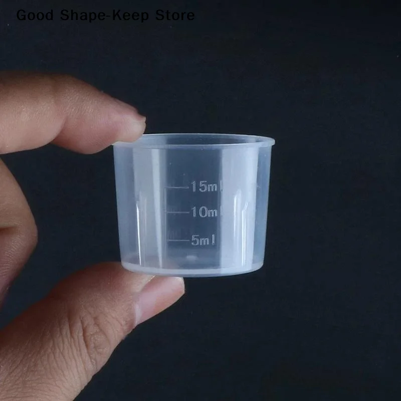 daily20Pcs Clear Disposable Measuring Cups BPA Free Liquid Gauging Tools for Picnic Outdoor Barbecue Cooking Activities
