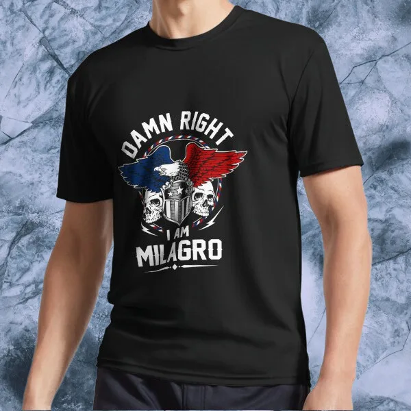 Milagro Name T Shirt - Damn Right I Am Milagro Gift Funny Logo Tee Men's T-Shirt