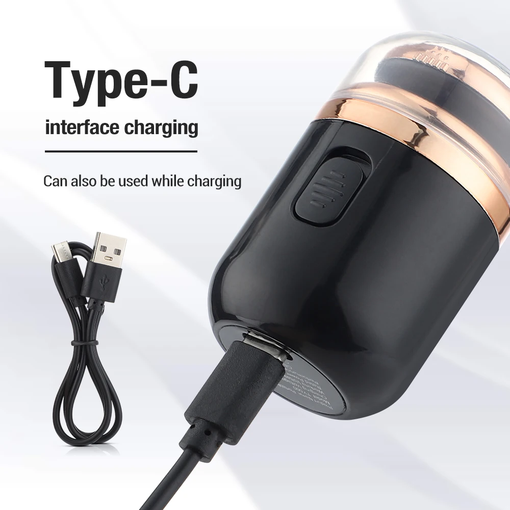 ماكينة حلاقة صغيرة كهربائية صغيرة محمولة لتشذيب الشعر USB قابلة لإعادة الشحن للرجال ماكينة حلاقة غير مؤلمة تستخدم أثناء شحن من النوع C