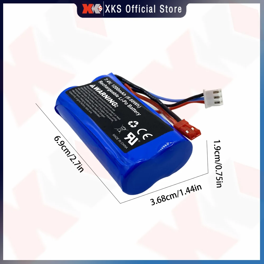 Udirc SG RC Car Original Lipo Battery 2S 7.4V 1200mAh Jst Plug for Udirc UD1608 UD1607 UD1609 SG1607 Wltoys A959 Battery RC Part