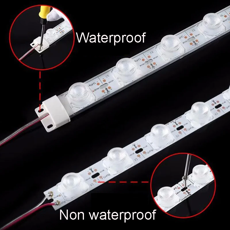 10szt 50cm 12v LED Double Side Light Strip Rigid Bar Indoor Outdoor Waterproof Diffuse Module Strip Bus Metro Traffic Lightbox