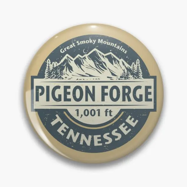 Pigeon Forge Tennessee  Soft Button Pin Hat Badge Brooch Creative Jewelry Decor Cute Women Lover Collar Funny Lapel Pin Clothes