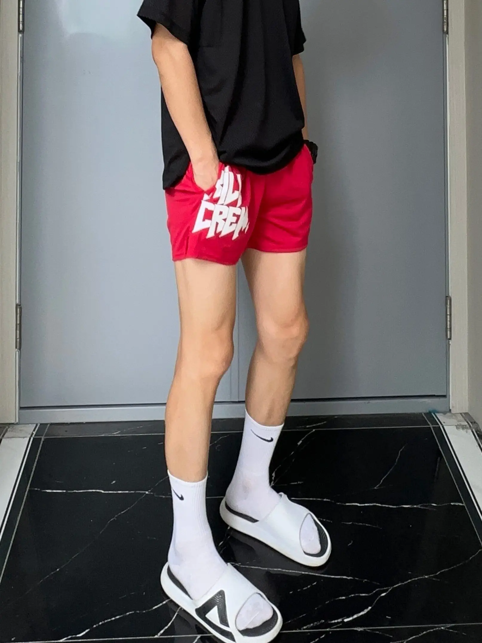 

American Sle Fitn Running orts Men's Spor Me Qui Dry Baskeall Pants Training Muscle Gym orts Youth Summer