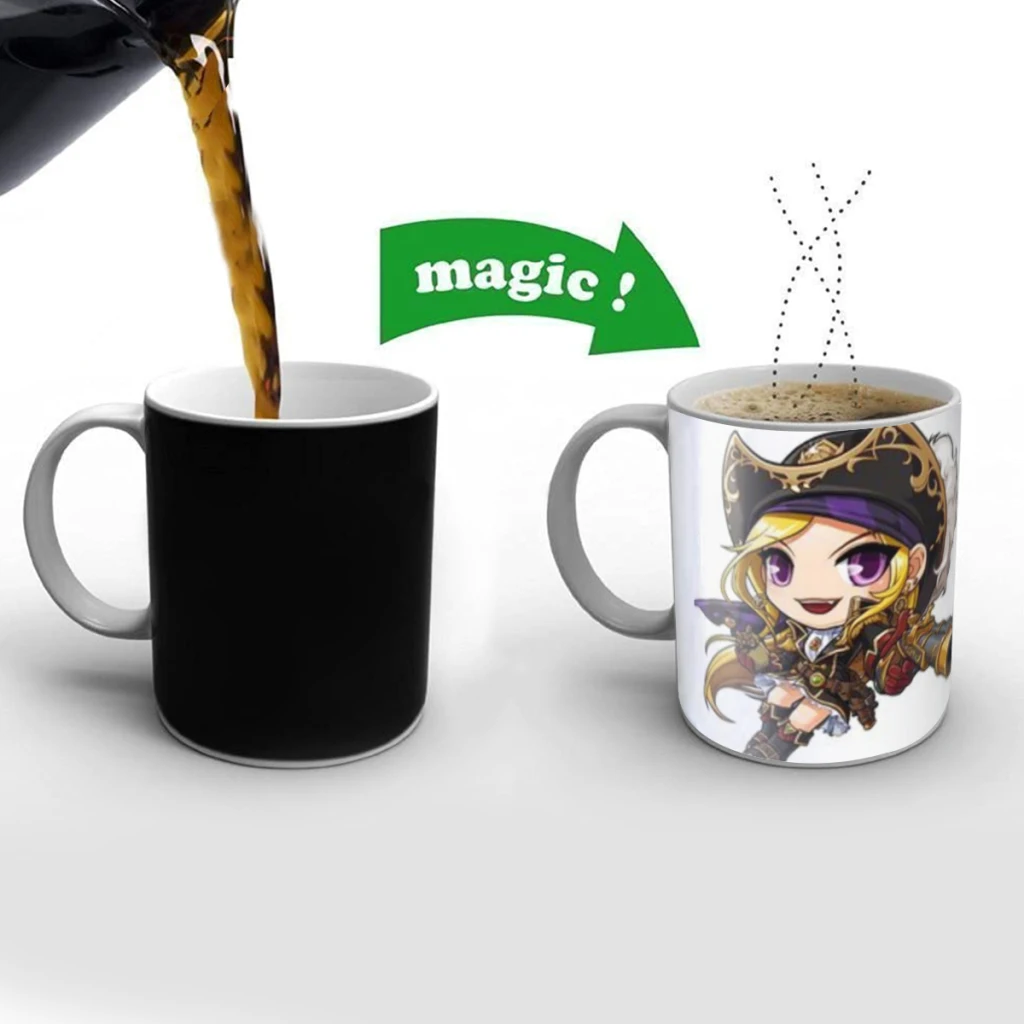 

Game Maplestory Creativity Change Color Chang mug Ceramic mug Hot Coffee Cup Breakfast Cup Mug Friend Gift