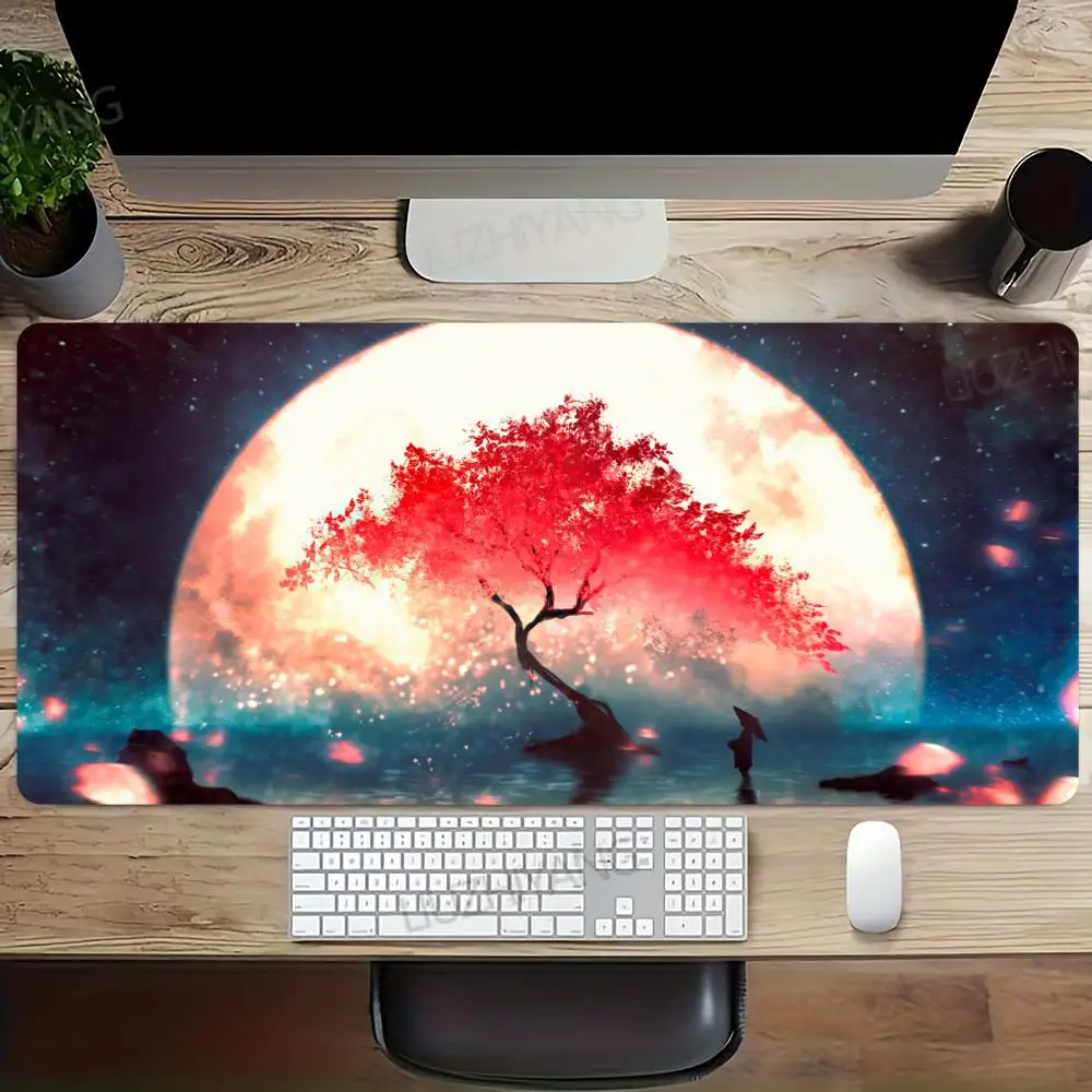 

Коврик для мыши Cherry Blossom Tree, большие компьютерные аксессуары, коврики для офисного игрового стола, противоскользящие коврики для игровой клавиатуры, коврики для мыши, настольные коврики