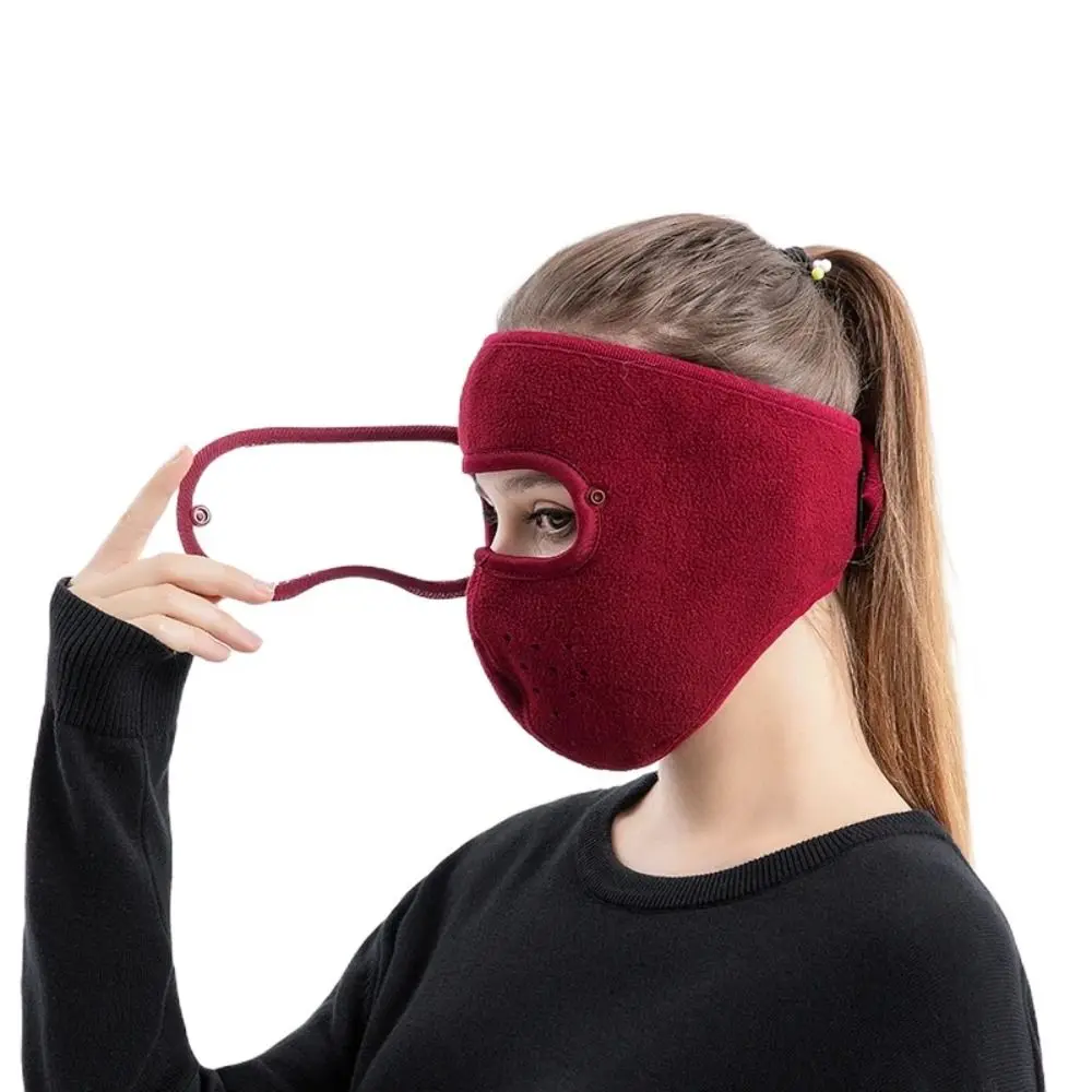 Fleece Ski Masks Breathable Thermal Dustproof Earmuffs Mask Face Mask Windproof Winter Mask Ladies