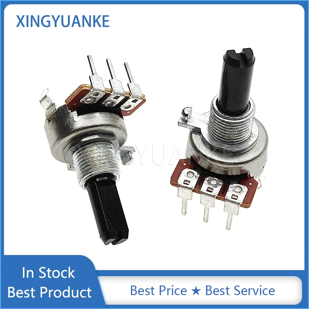 2PCS 161 Type B10K B20K B50K B100K Volume Adjustment Potentiometer Vertical Mono 3Pin B103 B203 B503 B104 Half Shaft Length 20MM