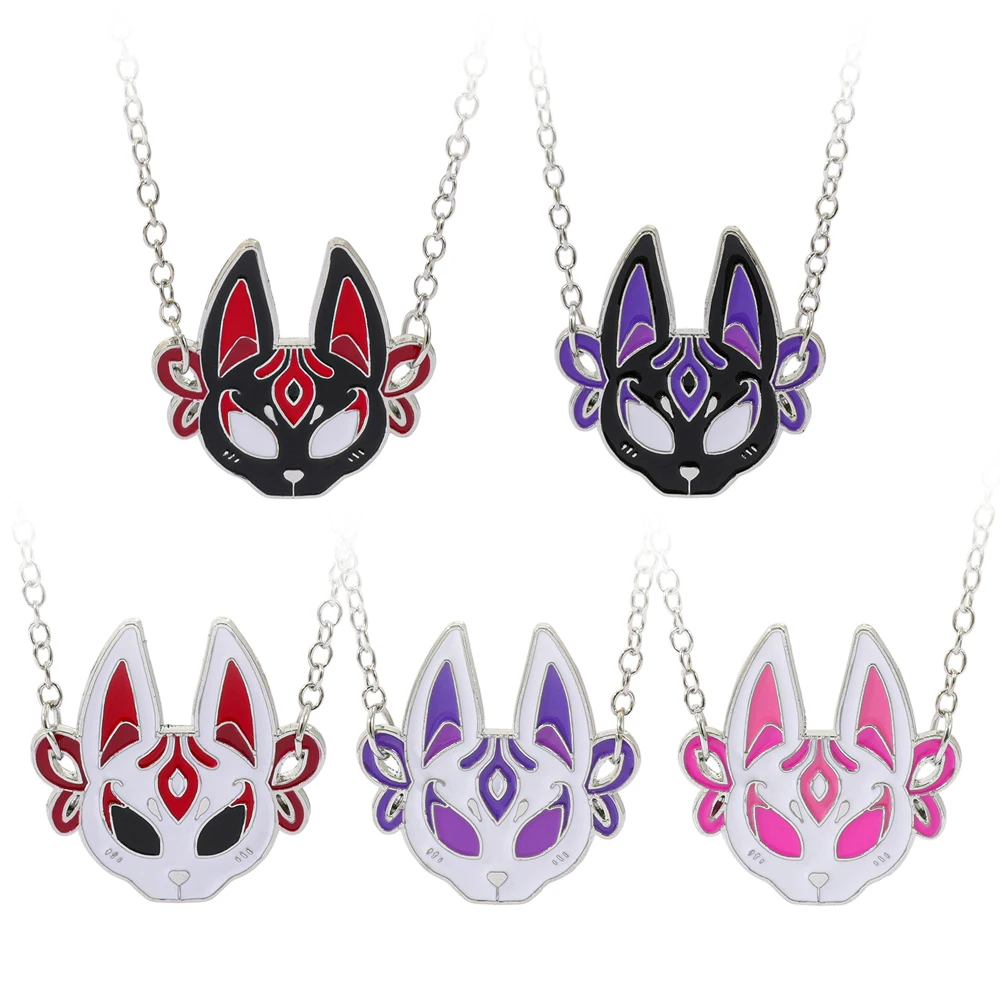 Demon Slayer fox mask pendant necklace, pendant accessory suitable for cosplay