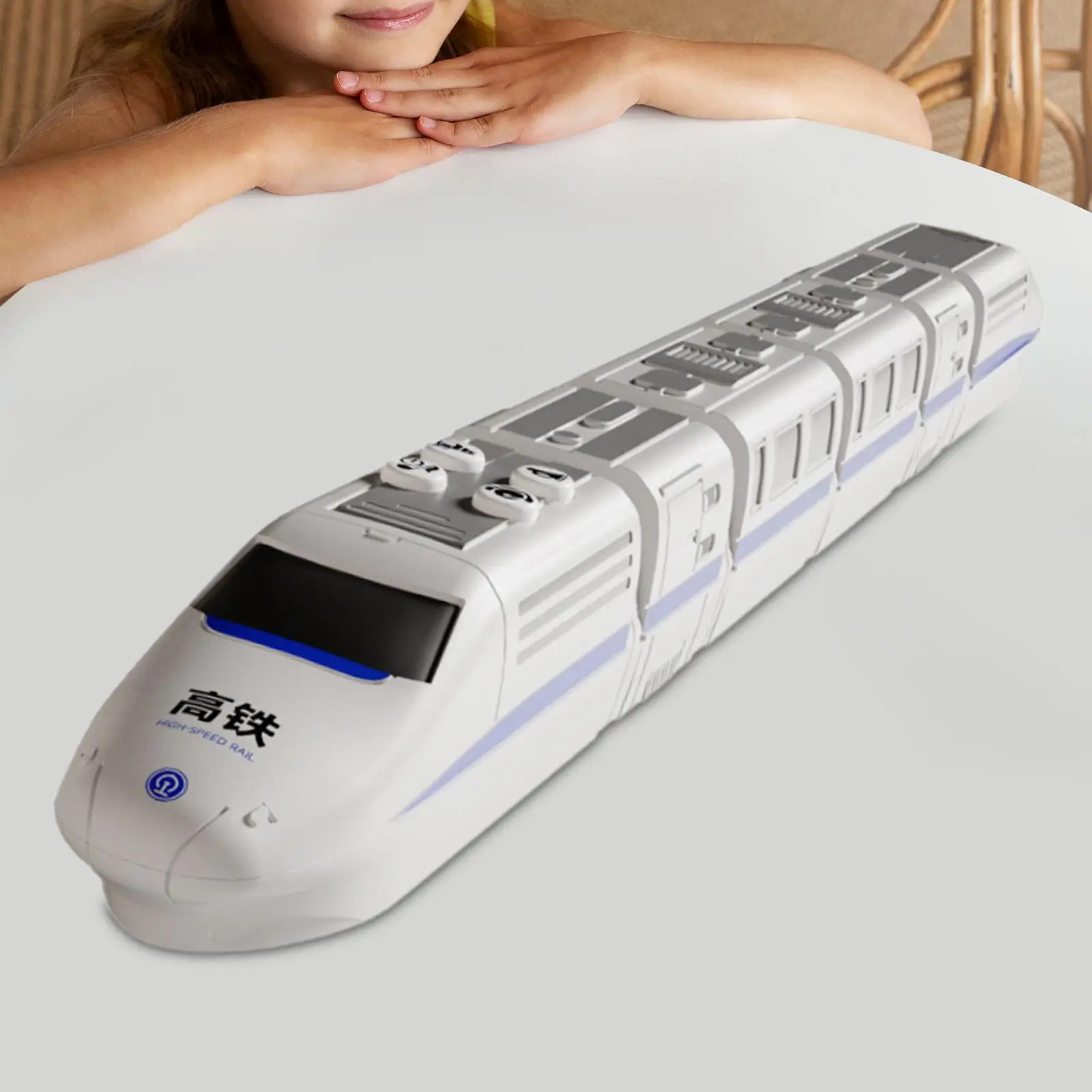 High Speed Railway with Storage Box Linked Subway Car Electronic Train Car Set for Kids Child Ages 3+ Years Gift Holiday