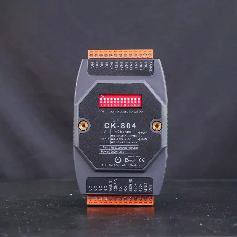 CK-808 24-Bit Electronic Components 4-20ma/0-10V/0-5V/0-20ma Analogue Data Acquisition Unit with 4/8 Way RS485 Modbus Rtu Module