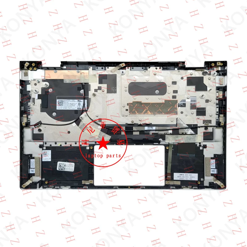 P+ Handauflage & Light Keyboard for Dell Inspiron 13 7306 2in1 DWWXK 7D4K4 North-EU