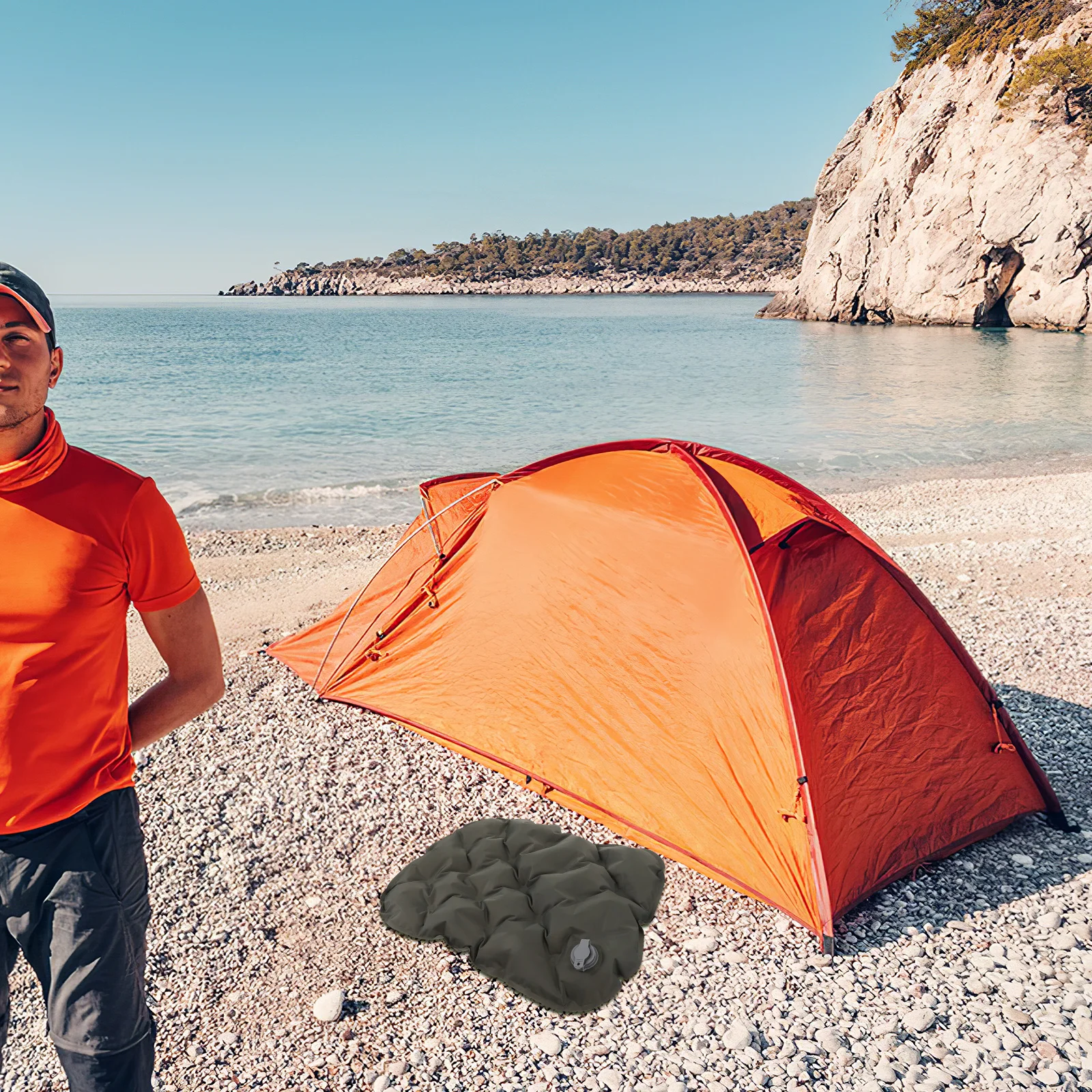 

Camping Cushion Inflatable Seat Pad Waterproof Portable Folding Mat for Outdoor Picnic Travel Sports Camping Folding Bed