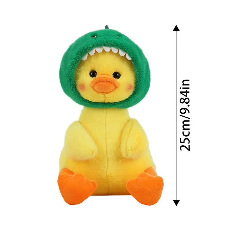 25 سنتيمتر بطة صفراء محشوة دمية على شكل حيوان مع قبعة الديكور الاشياء لعبة رمي وسادة وسائد أريكة الطفل النوم الأصدقاء لجميع الأعمار #6
