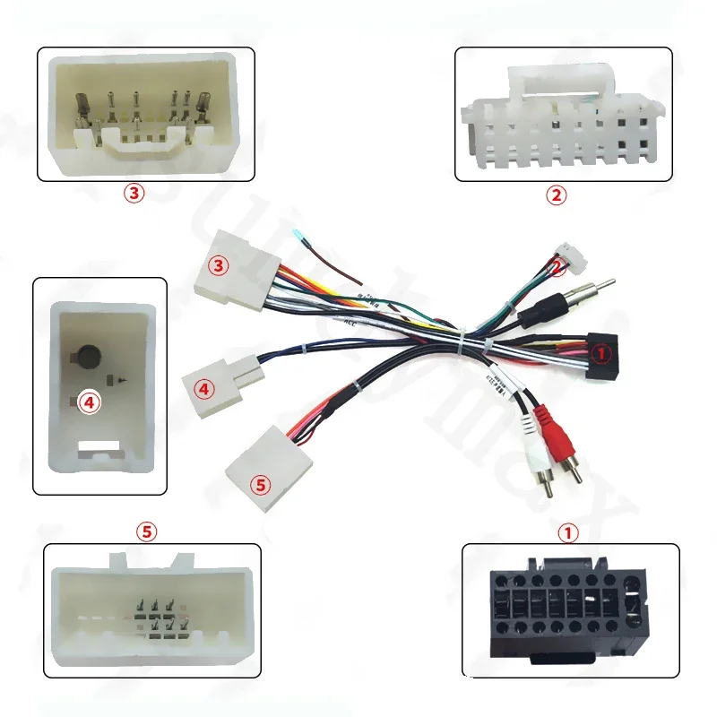 Car radio Power Cable Adapter Canbus Box  For Toyota Prado Sequoia Lexus 330 Harness Wiring Cables Car Radio Power Cable