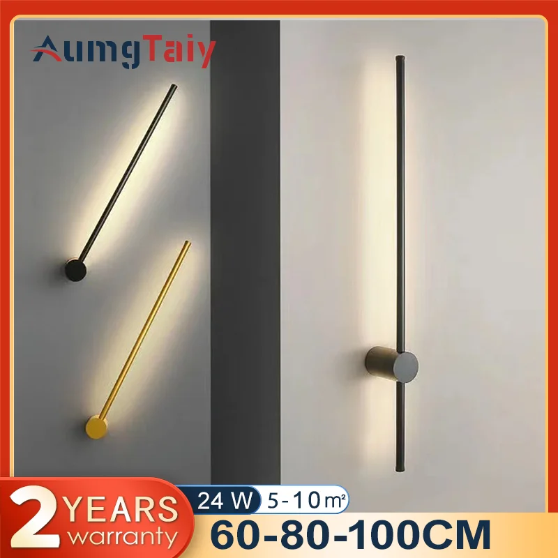 

Modern Minimalist LED Wall Lamps Long Line Sconce Lights For Study Room Bedside Bathroom Corridor Hall Kitchen Indoor Lighting