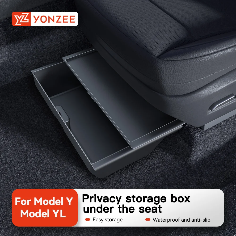 Pour Tesla modèle Y sous siège boîte de rangement support de tiroir voiture organisateur accessoires pour Tesla modèle Y 2021/2023 accessoires de voiture