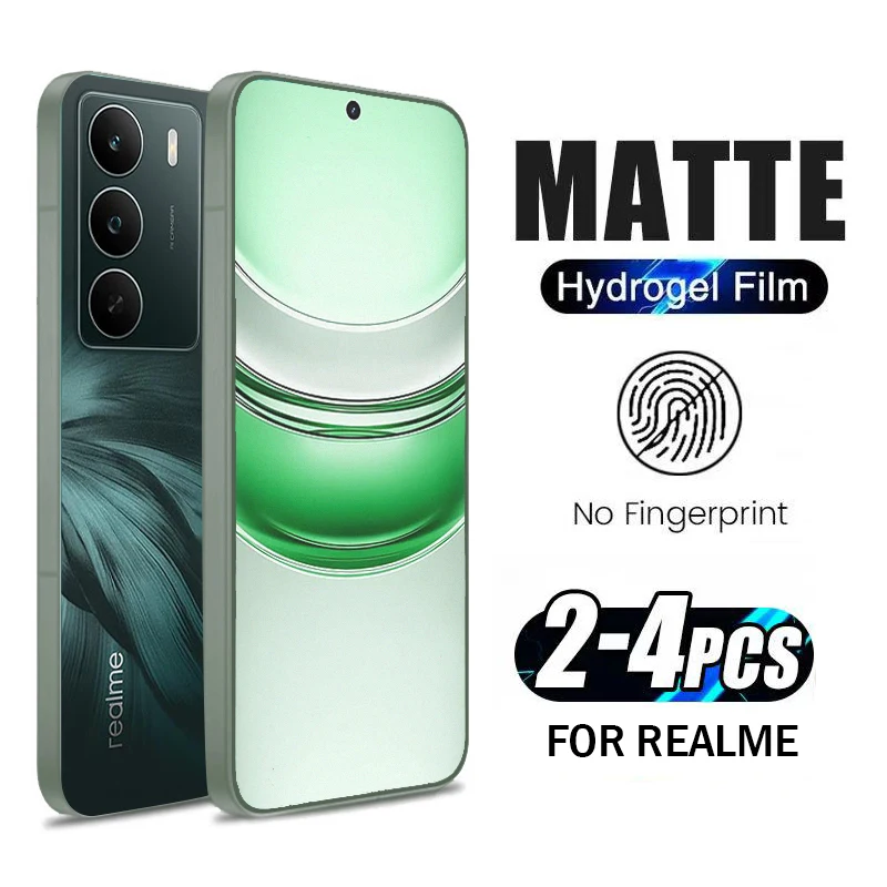 

2-4Piece Matte Hydrogel Film for Realme C75 C73 C71 C67 4G C55 C35 C33 C31 C30 Anti Glare Screen Protector for Realme 8 7 6 Pro