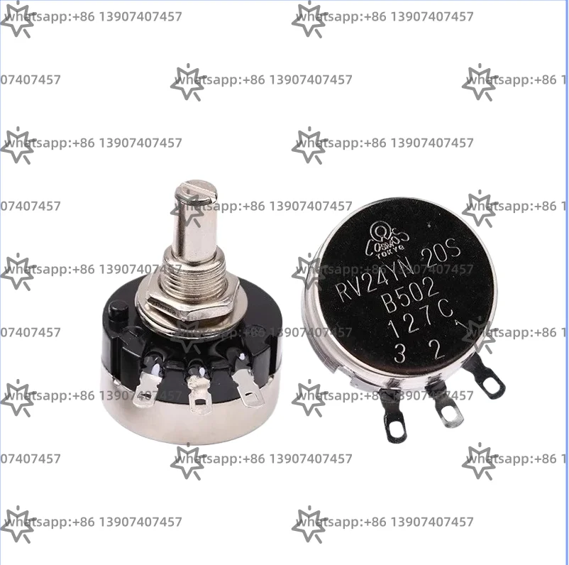 

RV24YN20SSingle поворотный потенциометр из углеродной пленки с высокоточным колпачком ручки b102/103/502/503, регулируемый