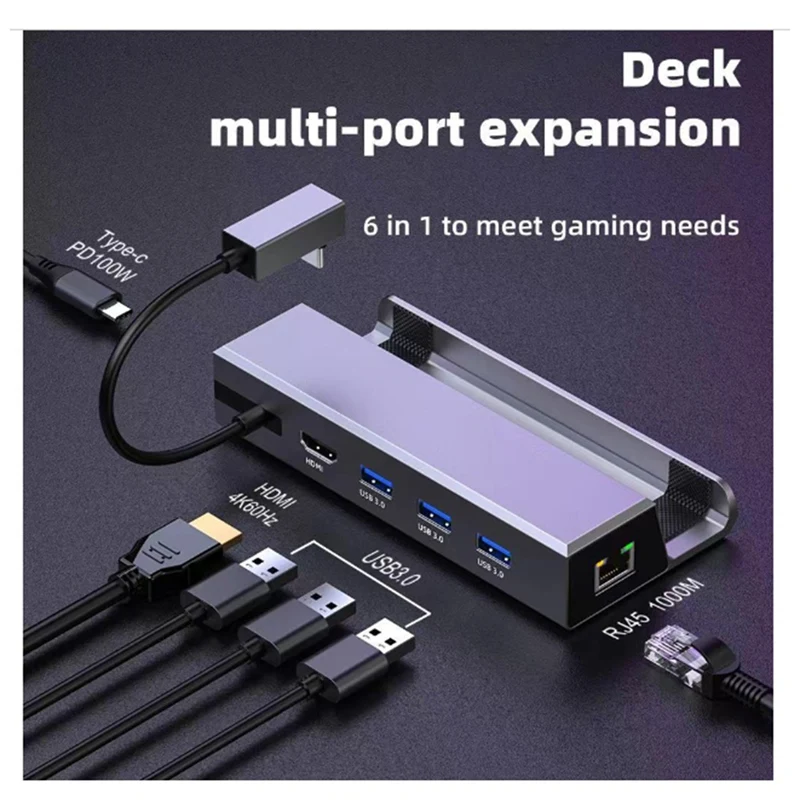 4K60hz  Docking Station Docking Station For Nintendo Switch Dock Steam Deck Docking Station Jsaux Accessories