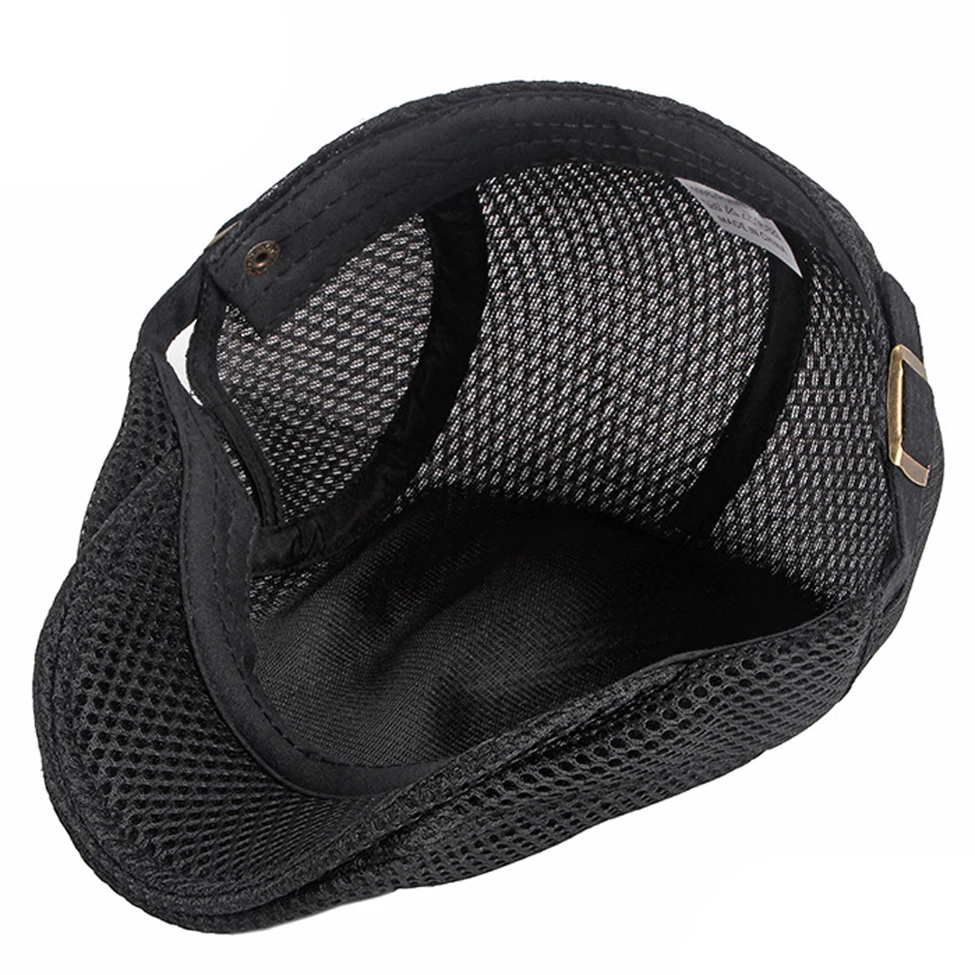 Newsboy Hats for Men Flat Cap Ivy Gatsby Cabbie Driving Hat Breathable Mesh Summer Hat Adjustable