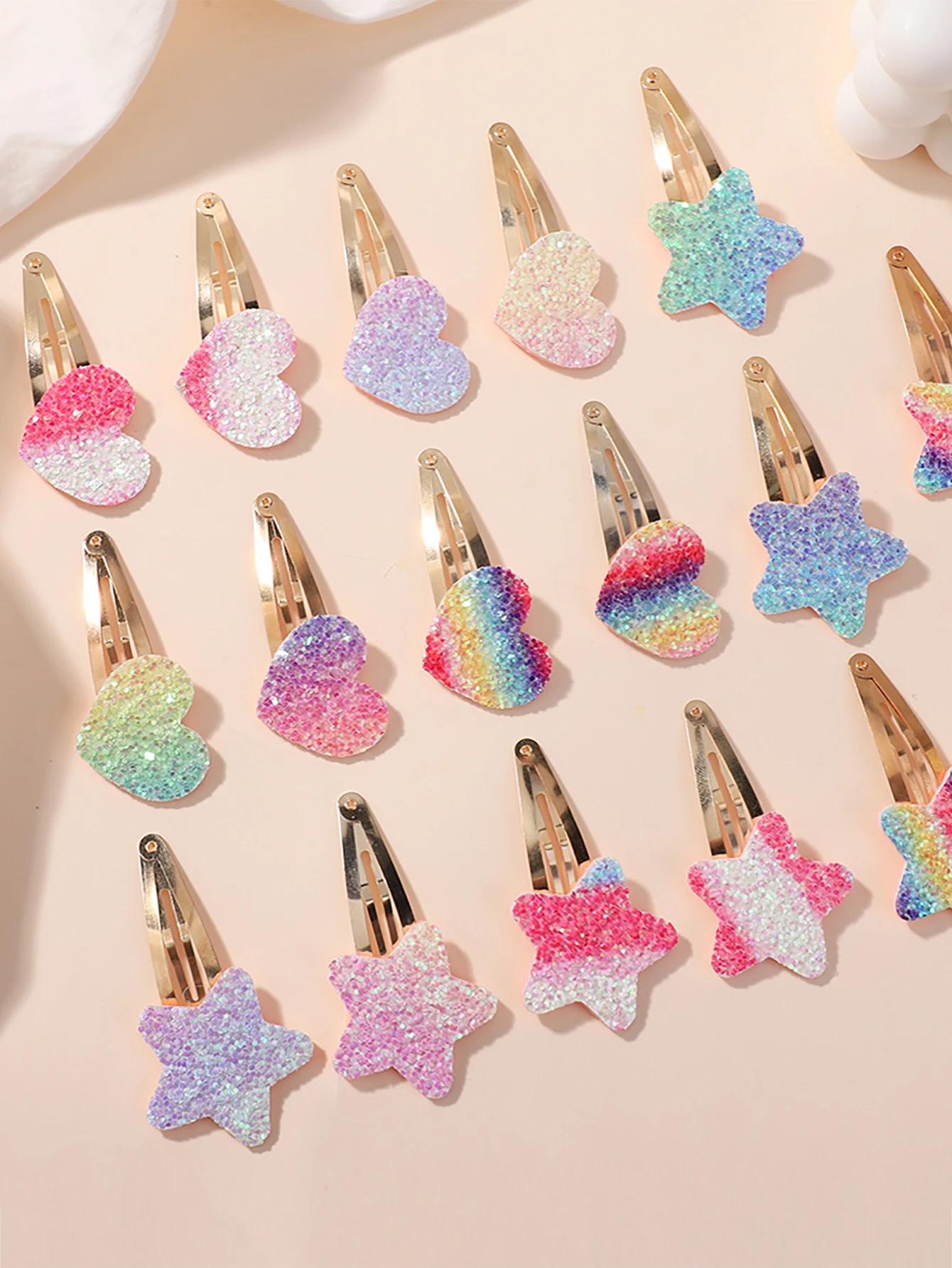 8/10/16Pcs Glänzende blume Kaninchen BB Haar Clips für Mädchen Handgemachte Haarnadeln Barrettes Headwear mode Kinder baby Haar Zubehör – Detail 2