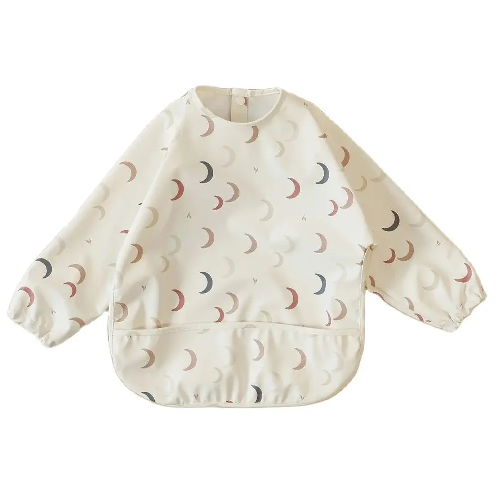 HappyFlute New Cute Style PU Fabric Waterproof Long Sleeve With Large Pocket Multifunctional Use Children's Overalls