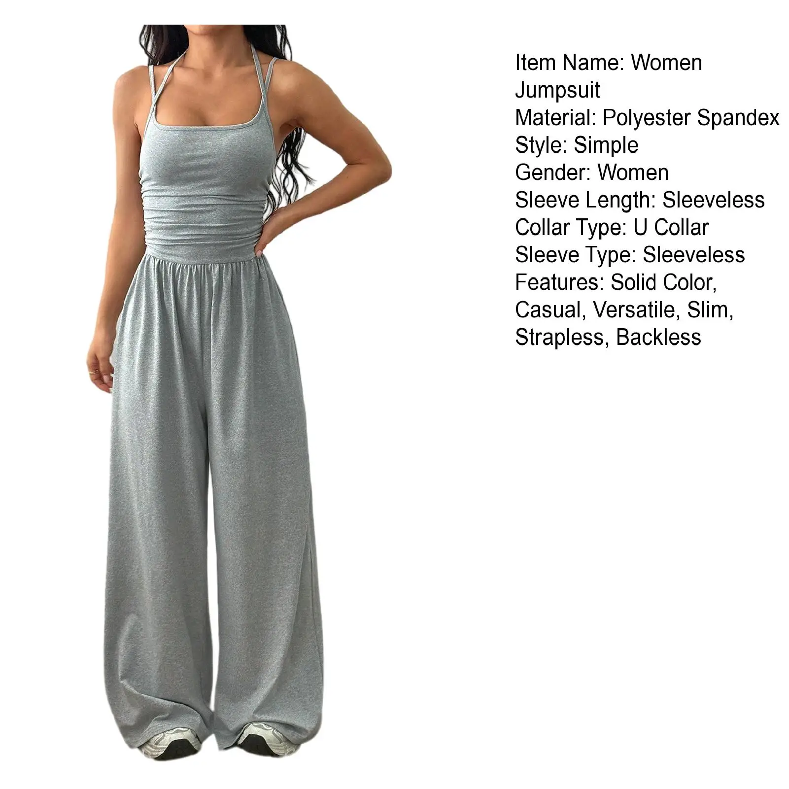Special  Women Jumpsuits Portable Casual Suspenders Skin-friendly Straps Design Jumpsuits for Dating