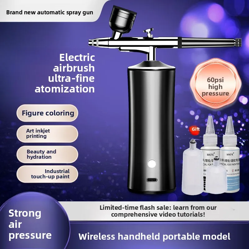 

Электрический распылитель для татуировки, аэрограф, пистолет, струйная модель, фигурка, раскраска, акриловая краска, распылитель