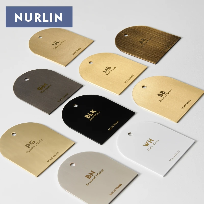 Image of Nurlin Messing Schrankgriff Türgriff Messing Hardware Probenmuster Chip Discs Farbkarte Matte Antik Bronze Gunmetal
