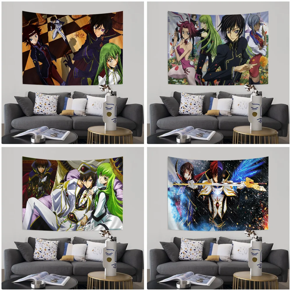 

Anime Julius Kingsley C-codes-G-Geass Cartoon Tapestry For Living Room Home Dorm Decor INS Home Decor