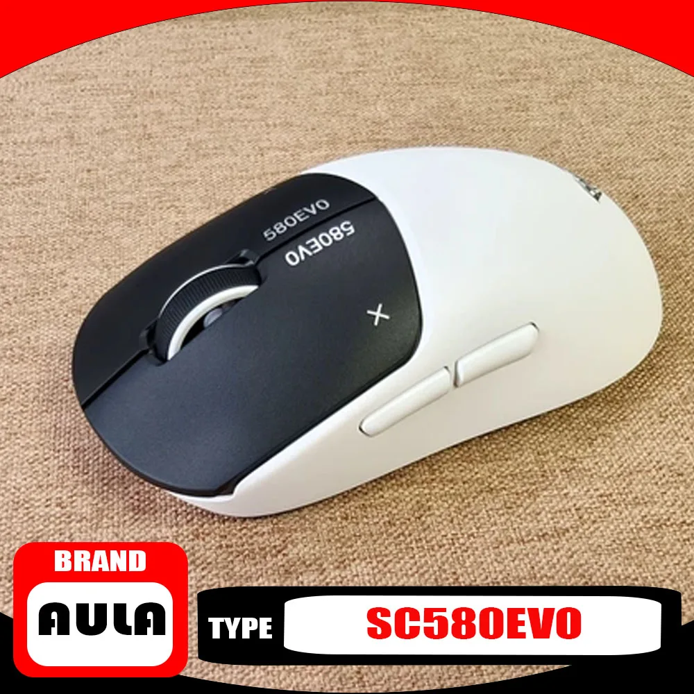 AULA SC580 EVO Wireless Gaming Mouse Dual 8K Polling Rate Tri Mode Bluetooth 2 4G Wired 20000DPI AL530 Sensor Mice Sensitive