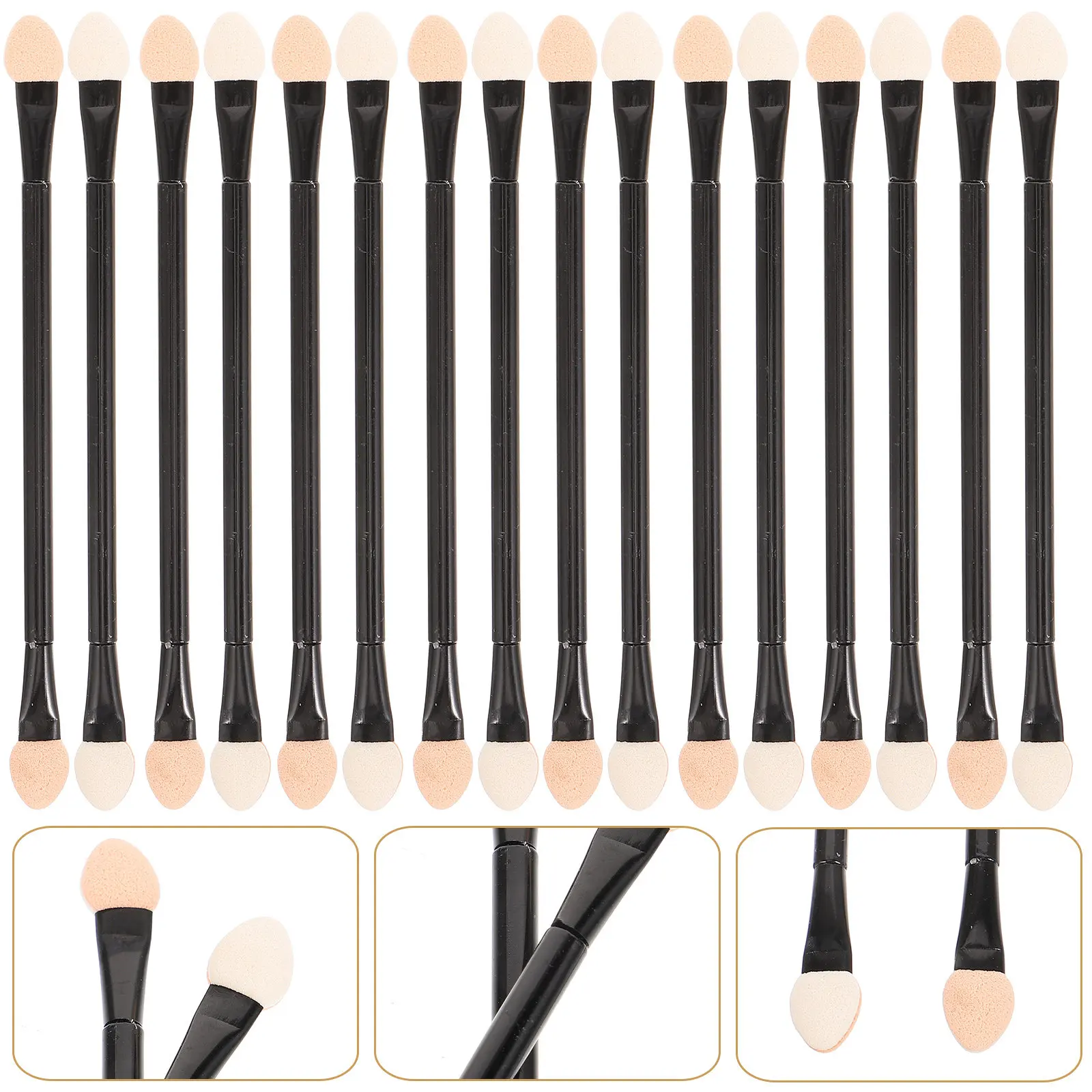 

30 Pcs Eye Shadow Applicator Makeup Eyeshadow Brush Double-ended Tool Women