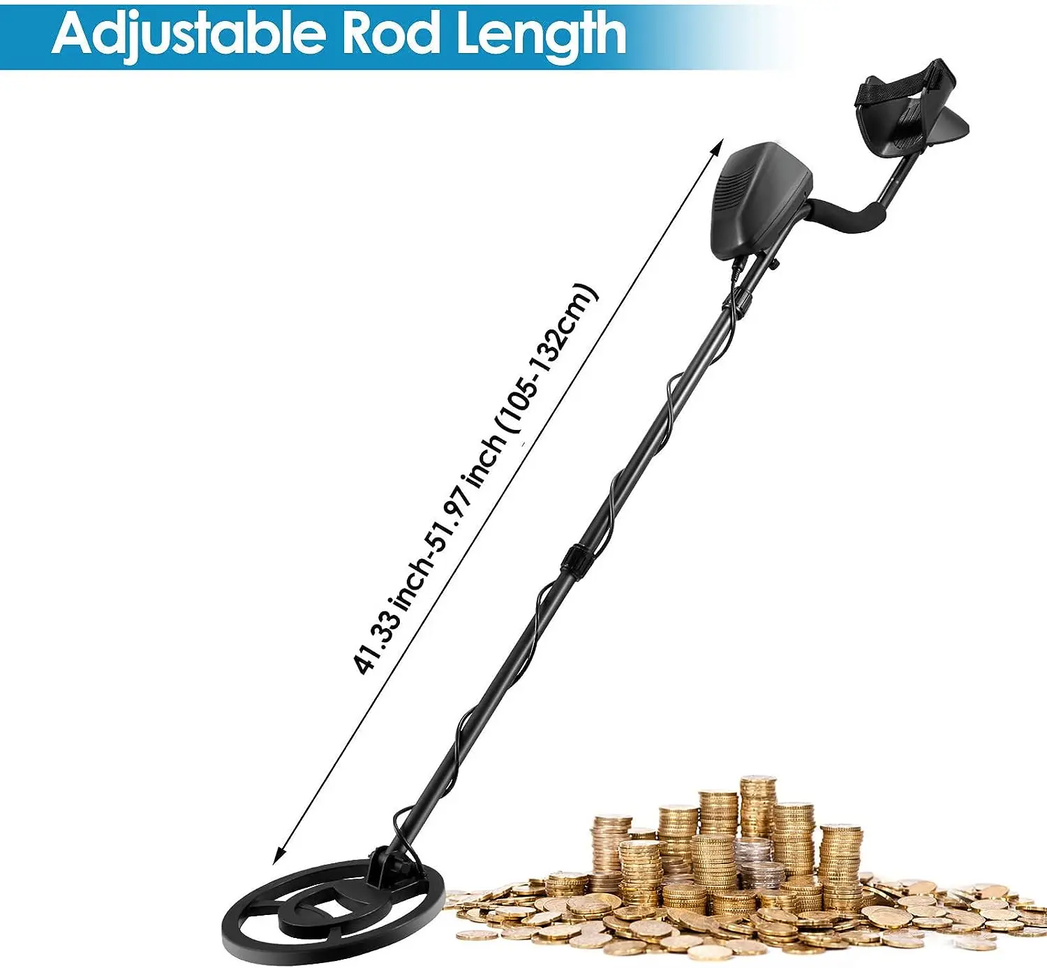 Professional Metal Detector with LCD Display, MD-4071, Waterproof, High Precision, Outdoor Gold Digger